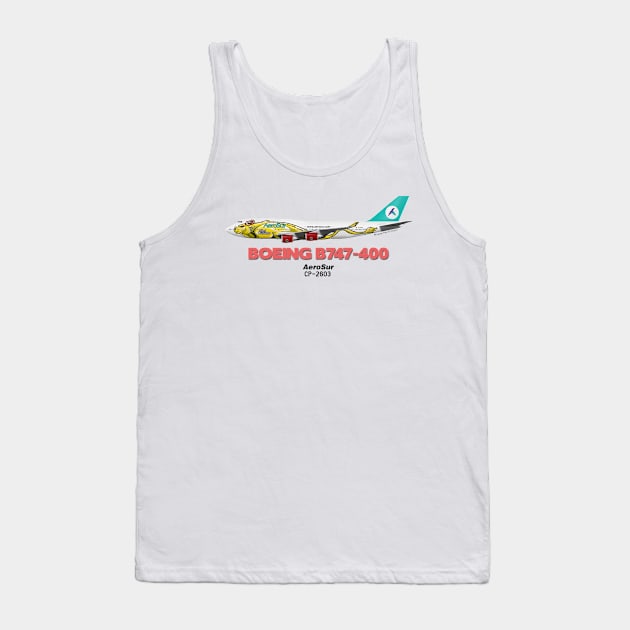 Boeing B747-400 - AeroSur Tank Top by TheArtofFlying